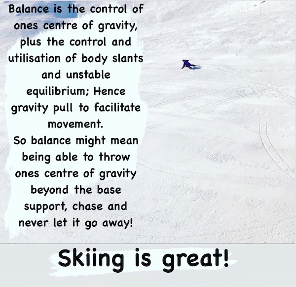 Skiing Balance
